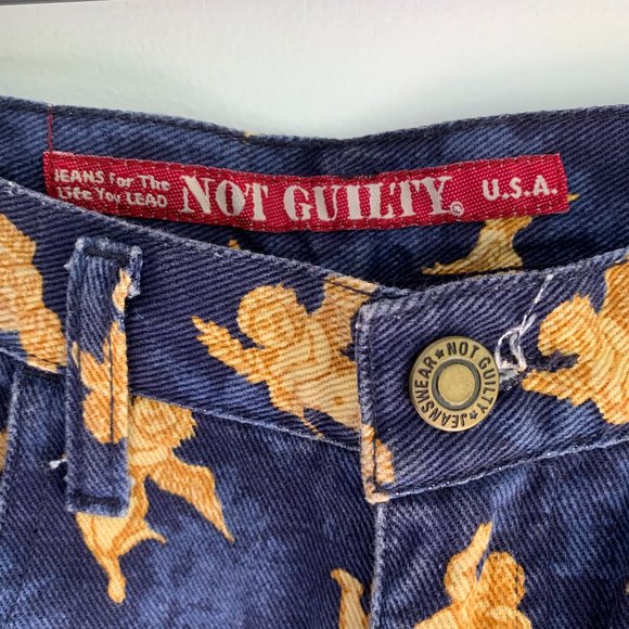 Vintage Not Guilty Jeans shorts - Gold Angels 90's - Picture 2 of 8